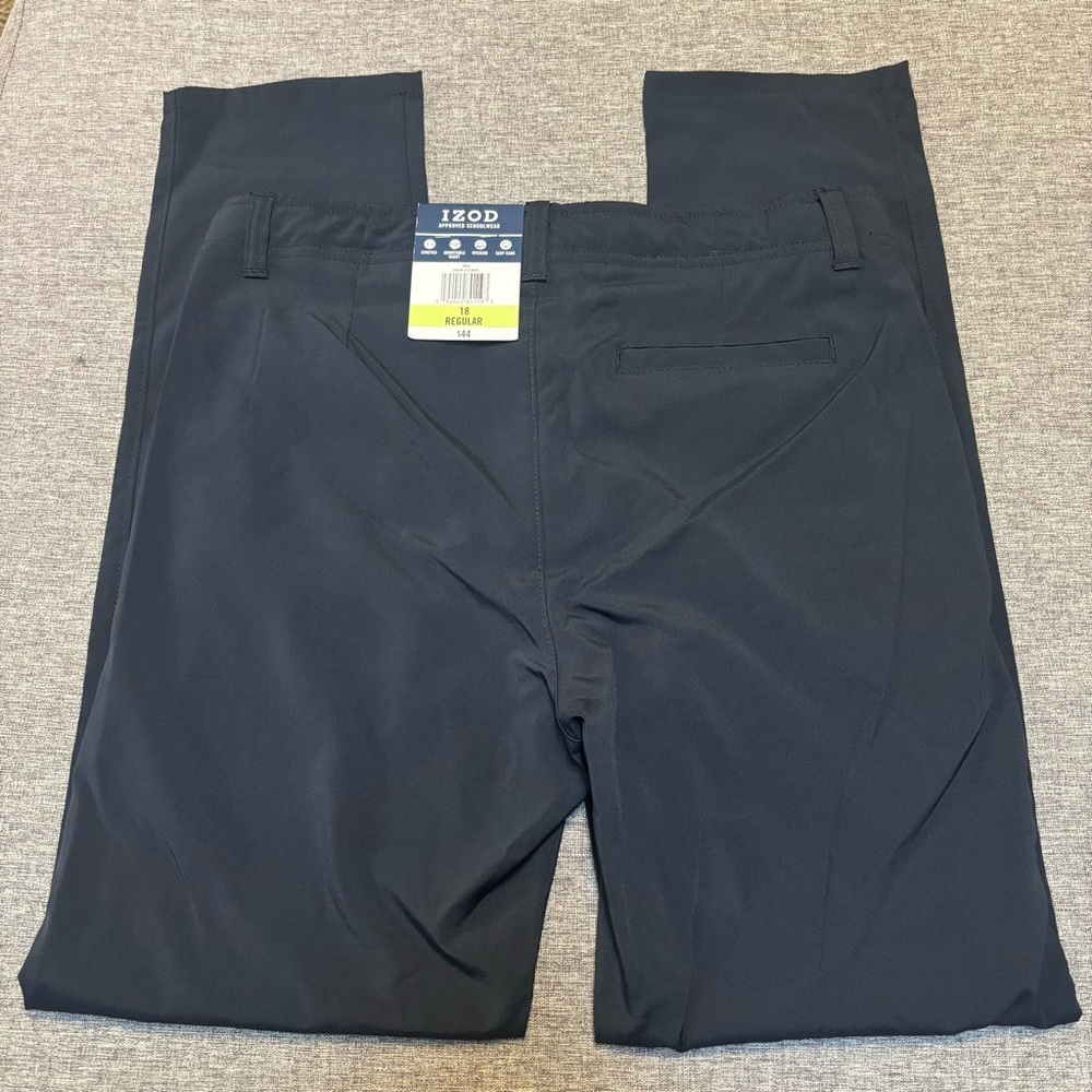 IZOD Performance Big Boys Straight Flat Front Pant, Size 18